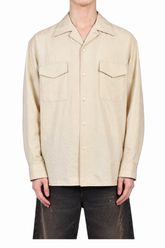 CONVERTIBLE COLLAR SHIRT / OAT MILK
