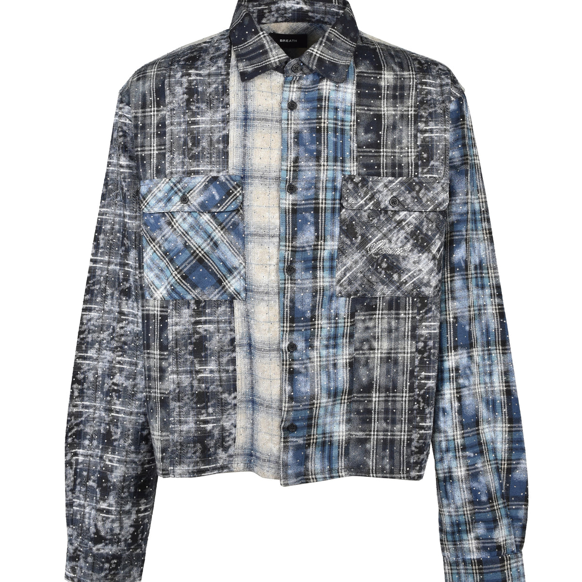 BREATH ブレス SS26 RHINESTONE CRAZY CHECK SHIRT / BLU - NUBIAN