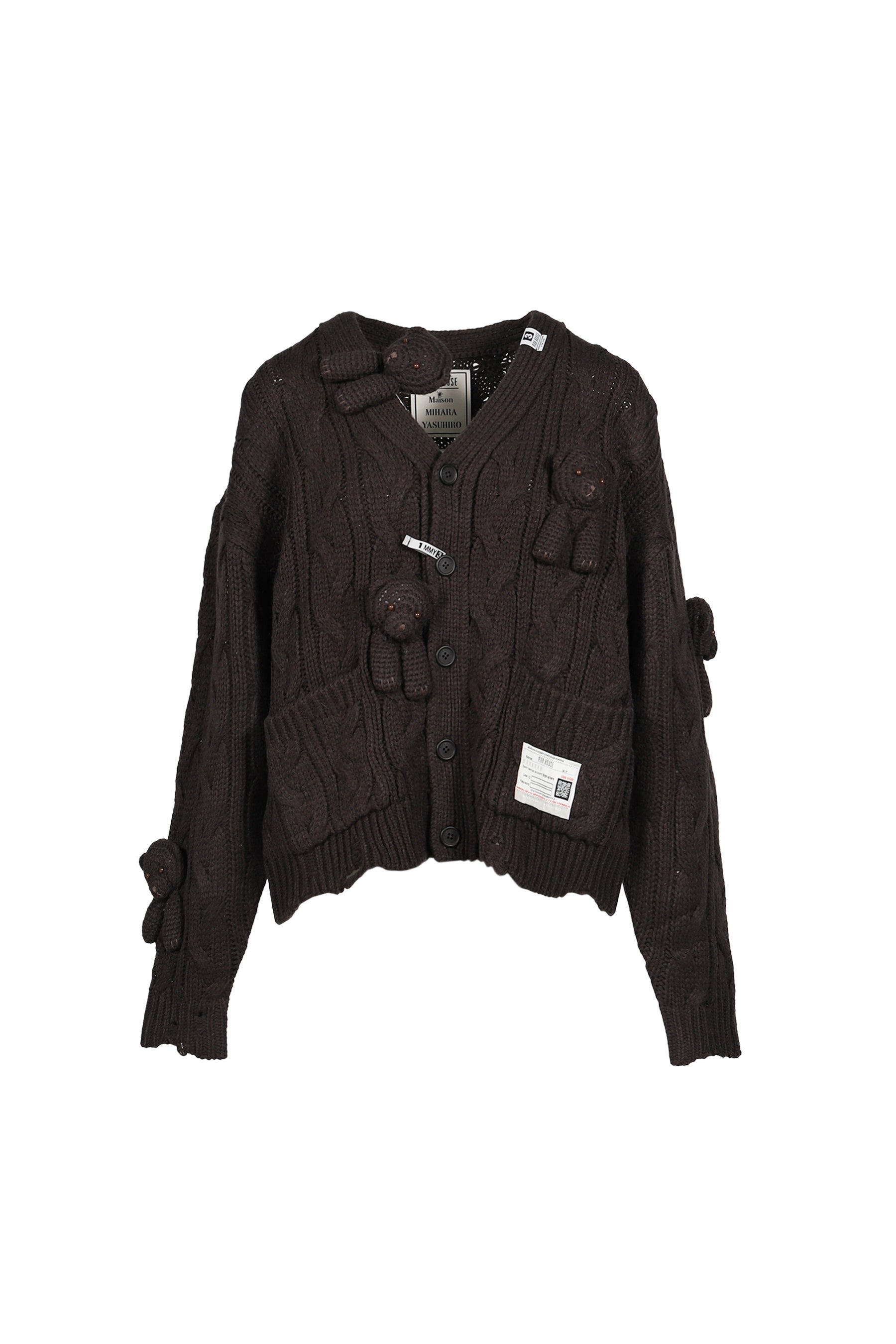 PINK HOUSE BEARS KNIT CARDIGAN / BLK