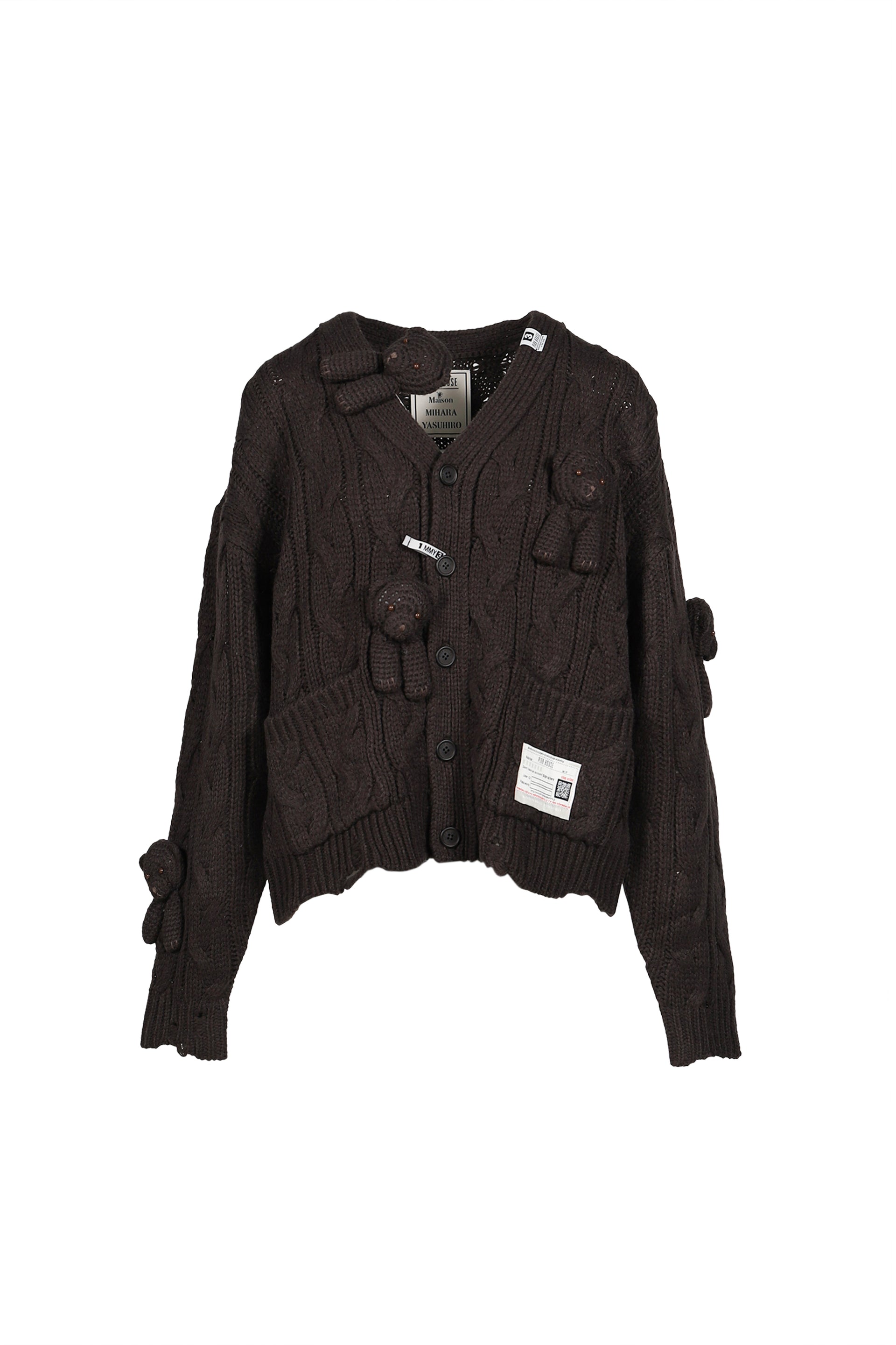 PINK HOUSE BEARS KNIT CARDIGAN / BLK