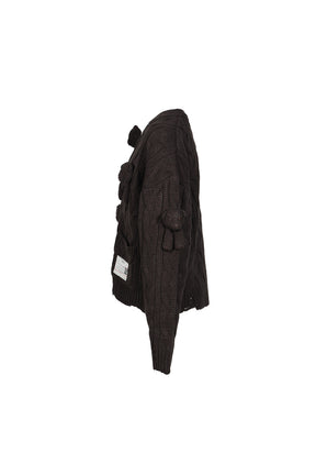 PINK HOUSE BEARS KNIT CARDIGAN / BLK