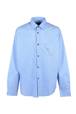 RHINESTONE STRIPE SHIRT / BLU