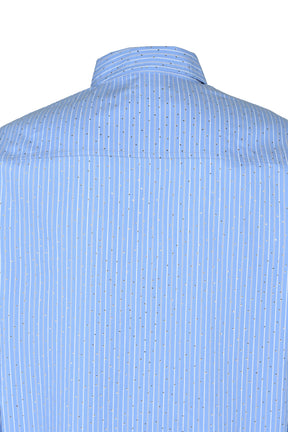 RHINESTONE STRIPE SHIRT / BLU
