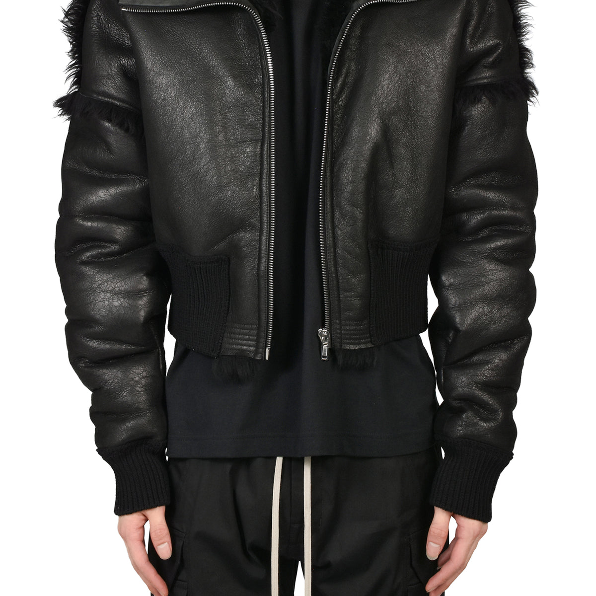 Rick Owens リック オウエンス FW26 FLIGHT JKT CROPPED / BLK