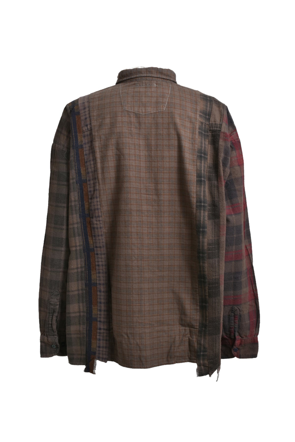 FLANNEL SHIRT -> 7 CUTS WIDE SHIRT / OVER DYE / C-BROWN