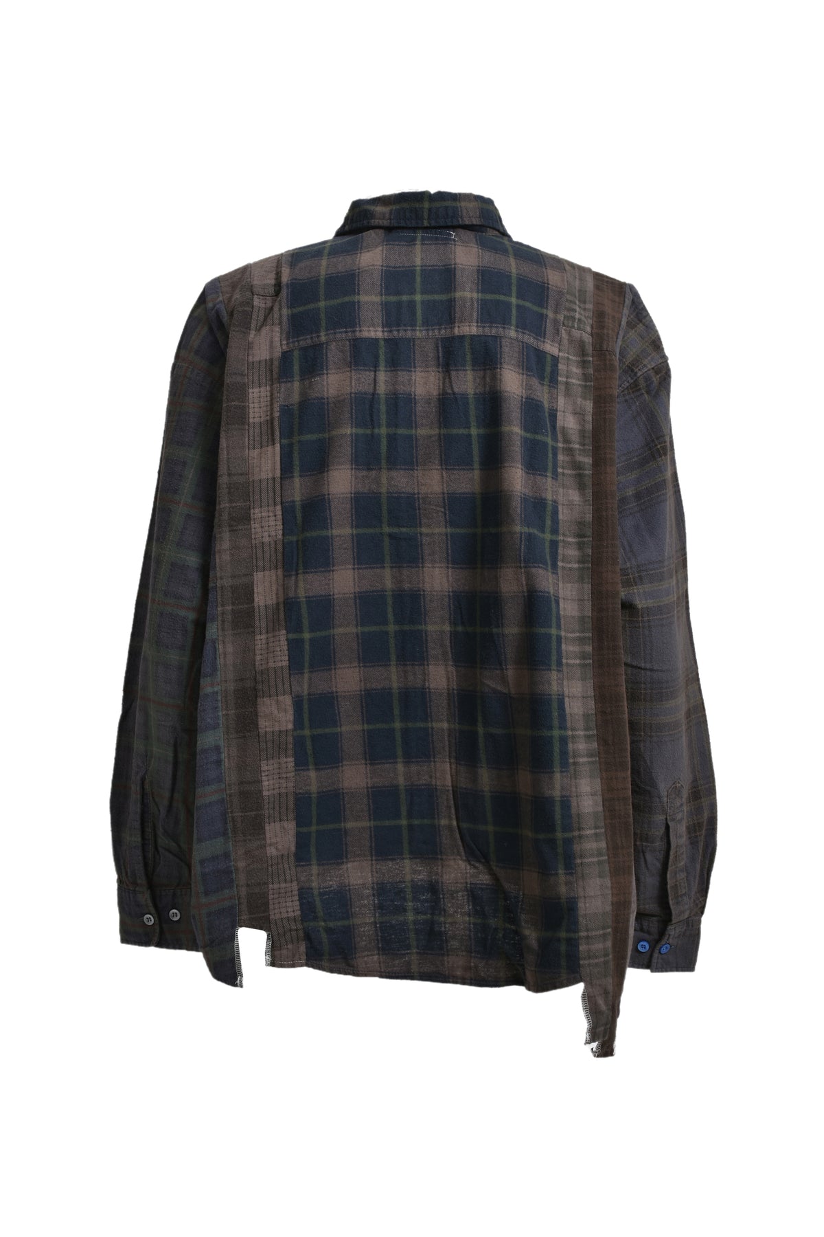 FLANNEL SHIRT -> 7 CUTS WIDE SHIRT / OVER DYE / C-BROWN