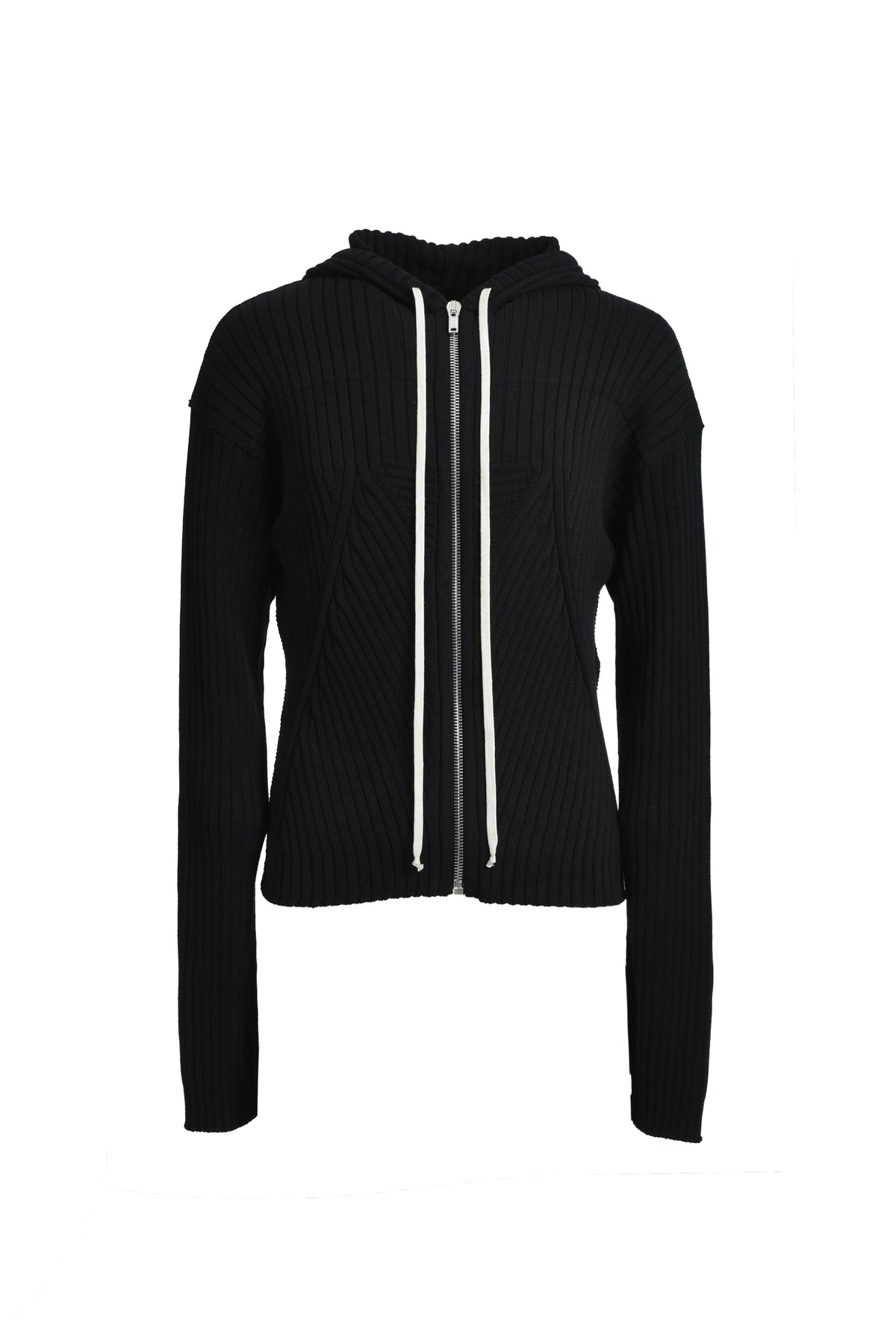 ZIPPED HOODIE / BLK