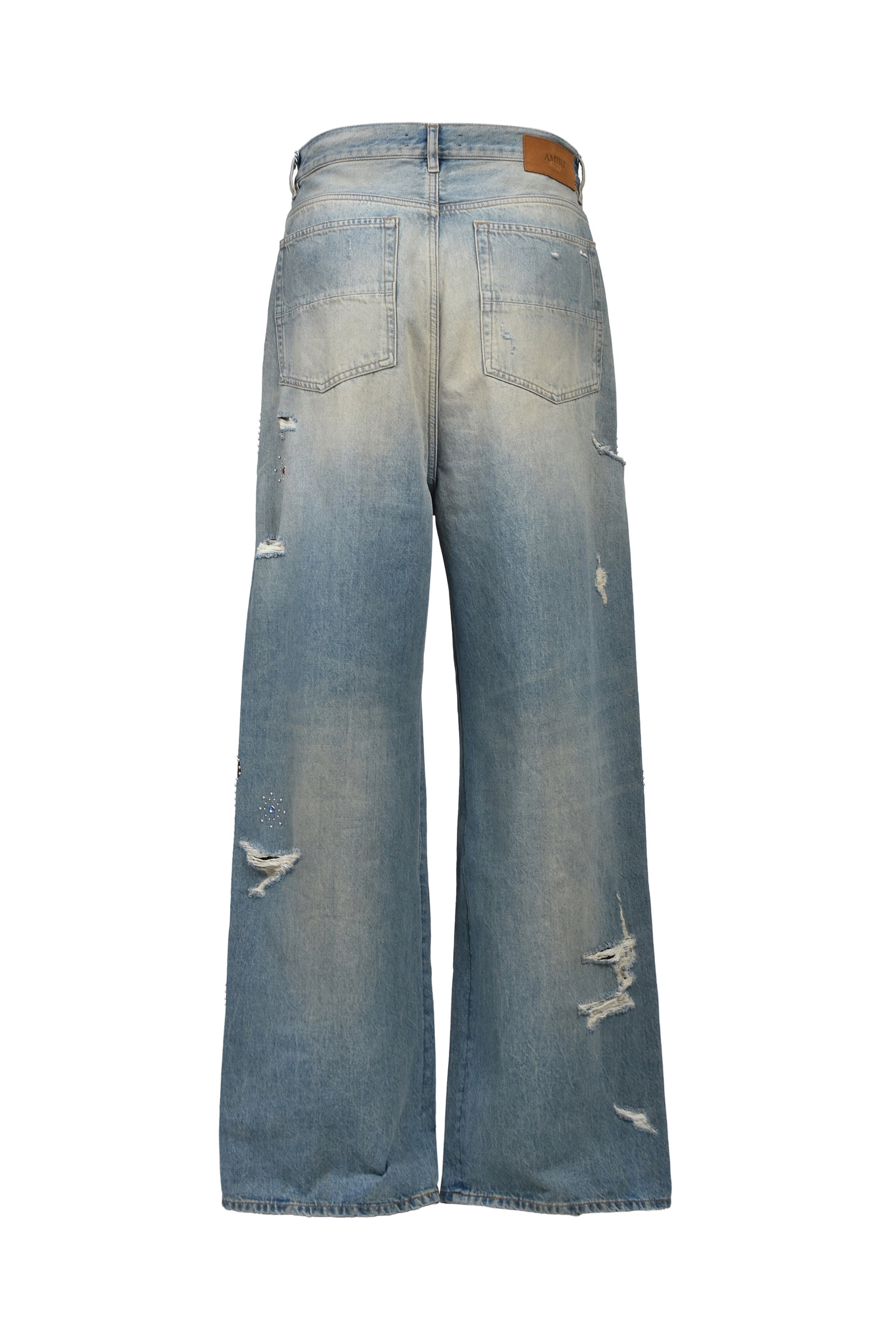 BONES STUDDED BAGGY JEAN / DRIFTWOOD BLUE
