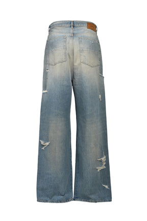 BONES STUDDED BAGGY JEAN / DRIFTWOOD BLUE