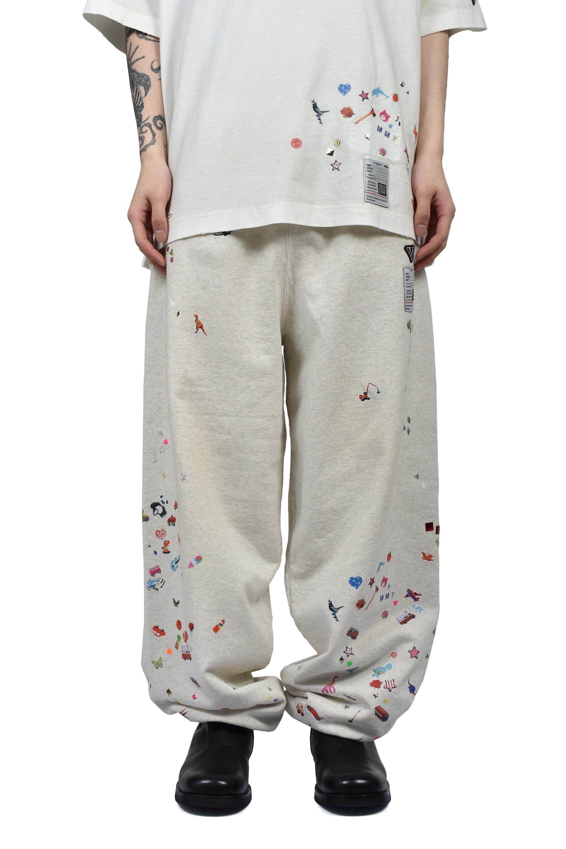 KIDS STICKER PANTS / WHT