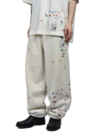KIDS STICKER PANTS / WHT