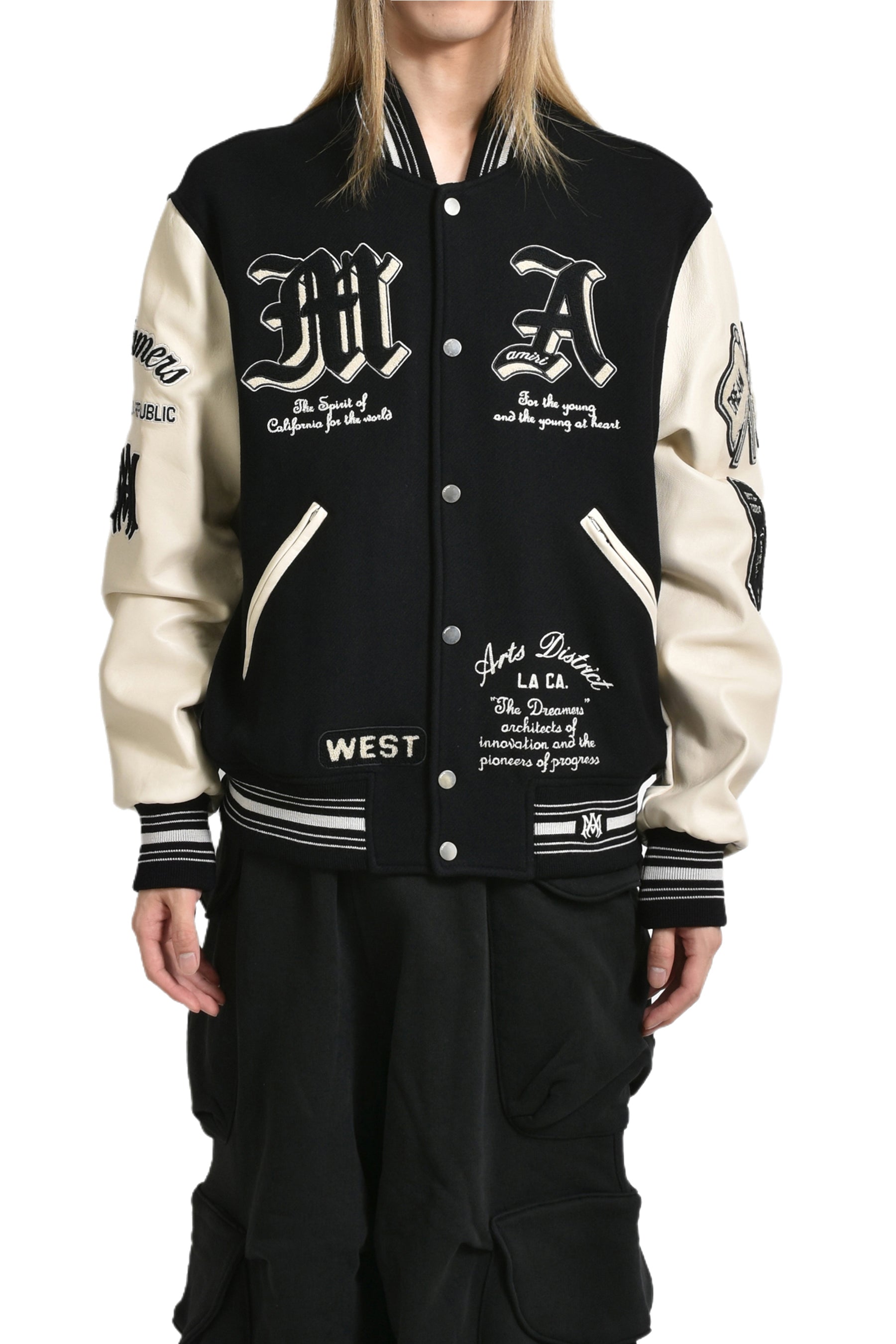 DREAM TEAM VARSITY JACKET / BLK