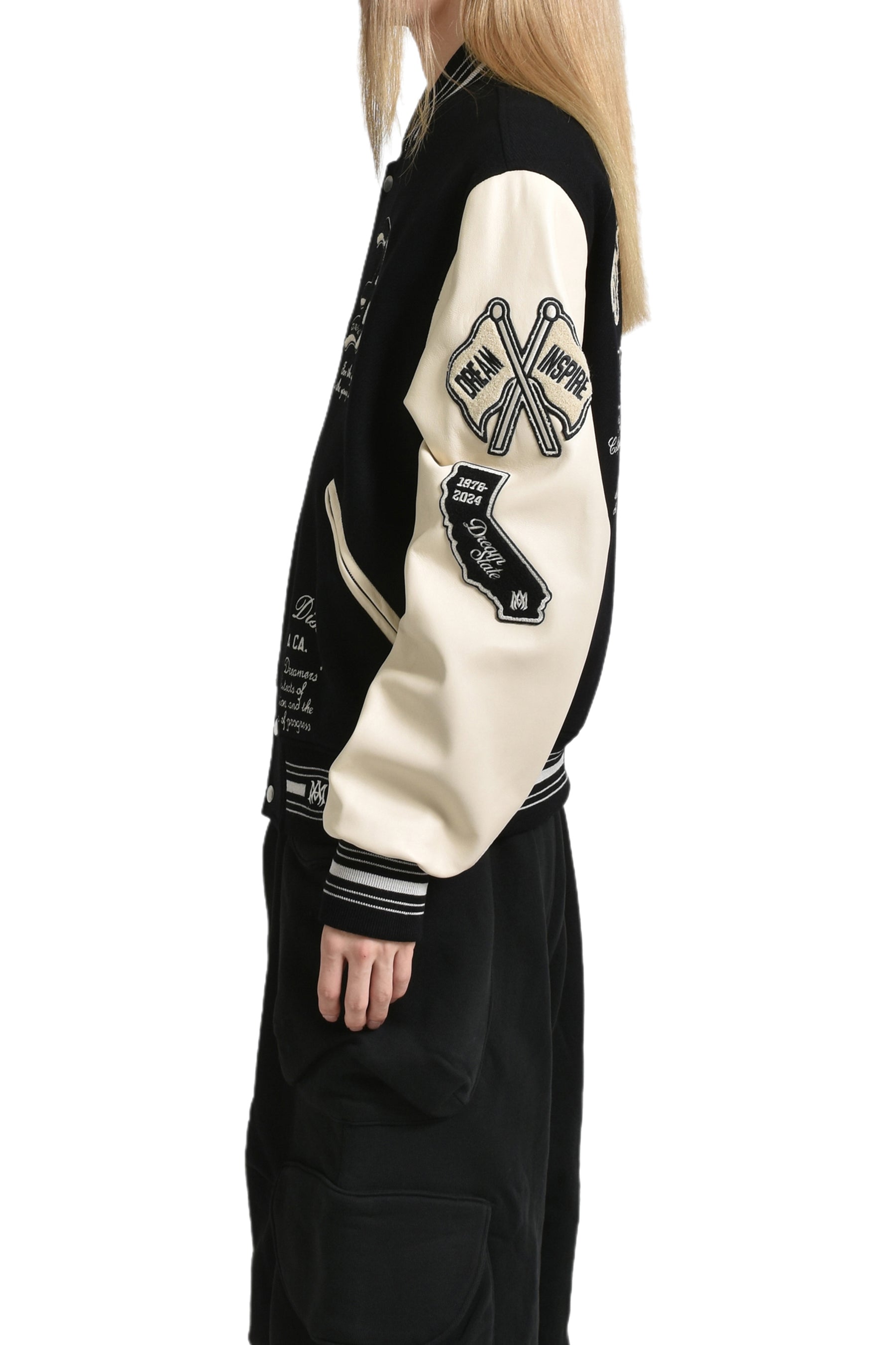 DREAM TEAM VARSITY JACKET / BLK