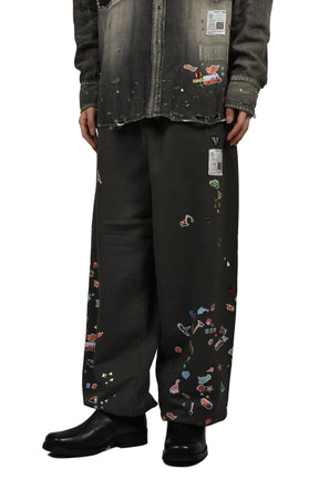 KIDS STICKER PANTS / BLK