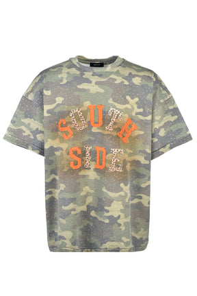 RHINESTONE WAPPEN TEE / CAMO