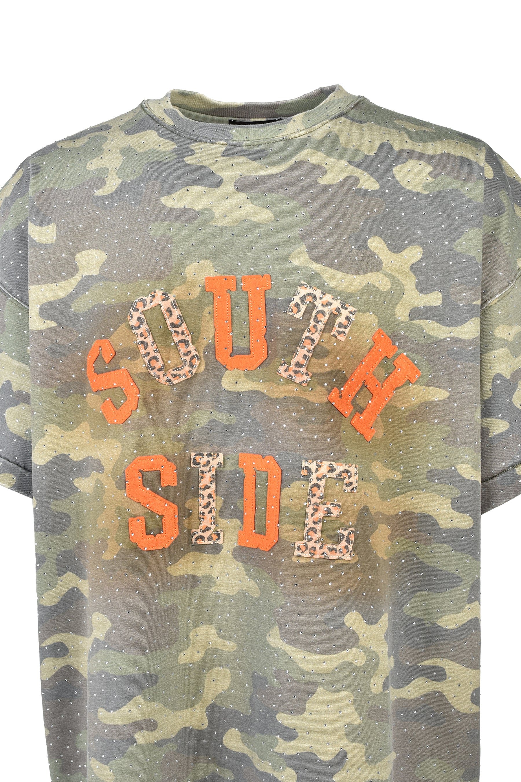 RHINESTONE WAPPEN TEE / CAMO