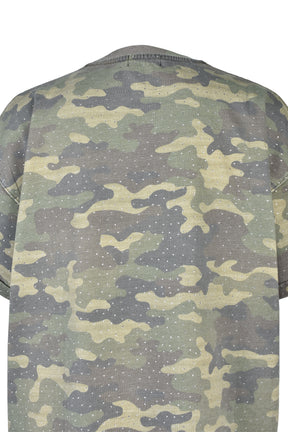 RHINESTONE WAPPEN TEE / CAMO