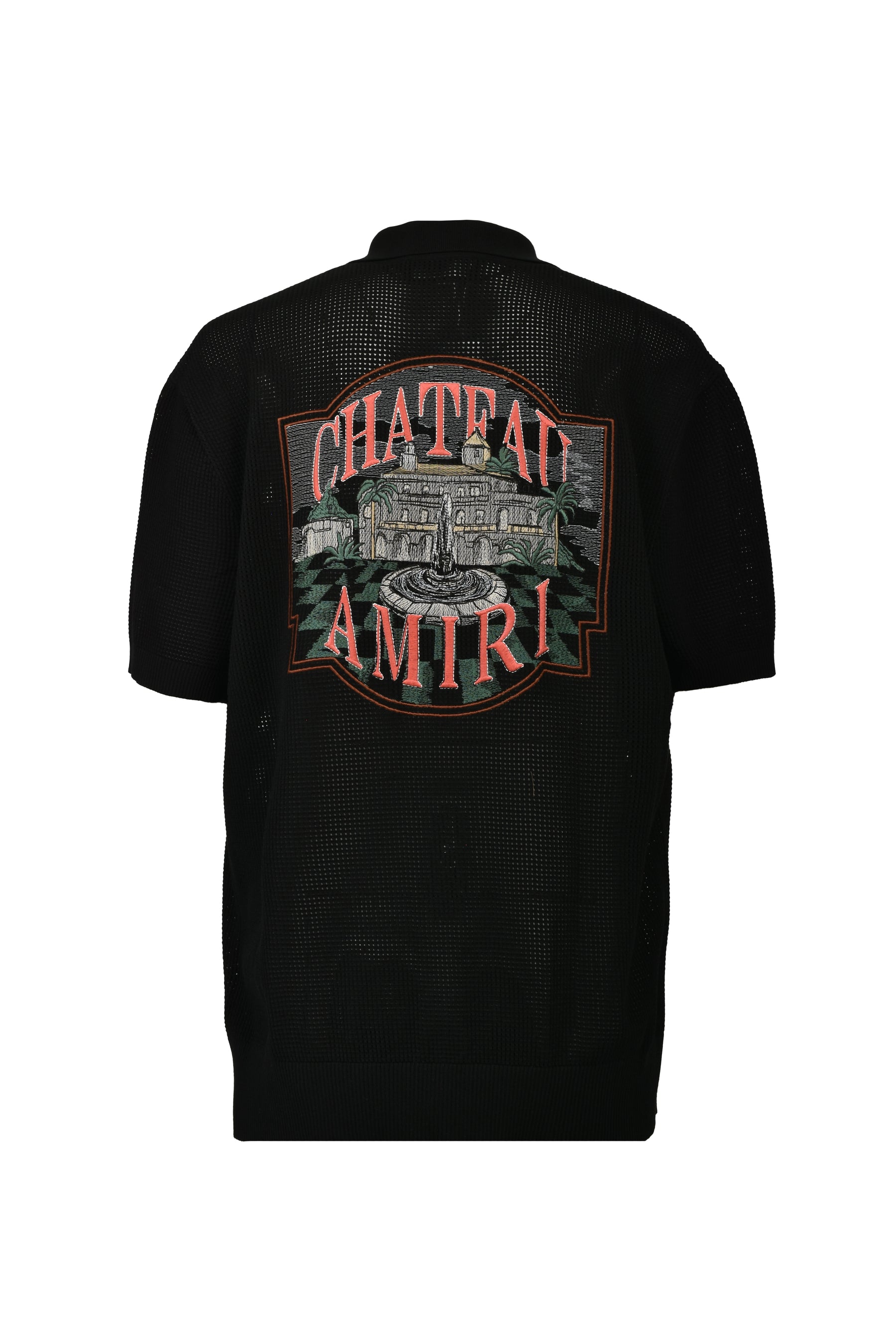 CHATEAU AMIRI CROCHET OS SHIRT / BLK