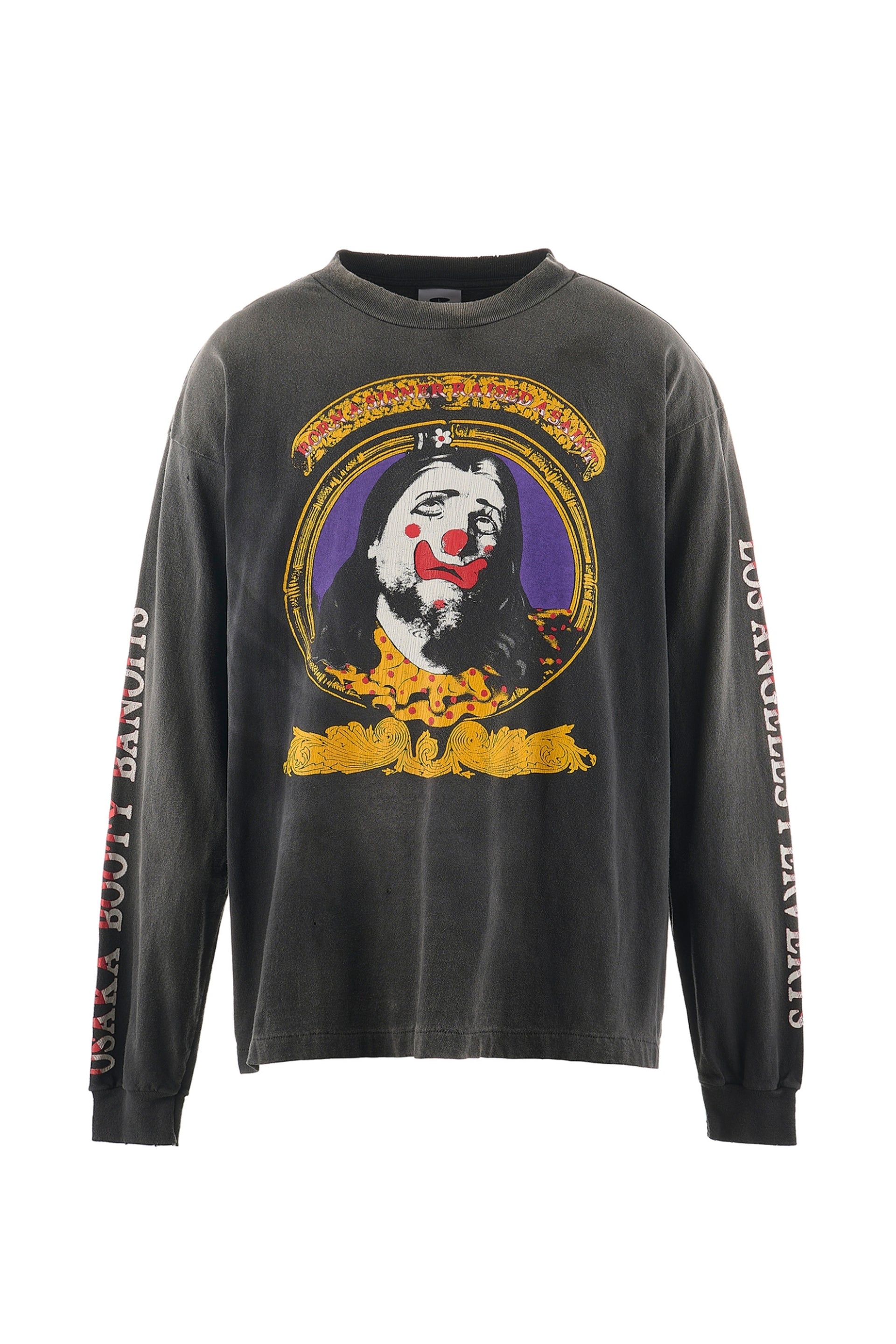 SAINT Mxxxxxx × BORNXRAISED BR_LS TEE/BORN SAINT / BLK