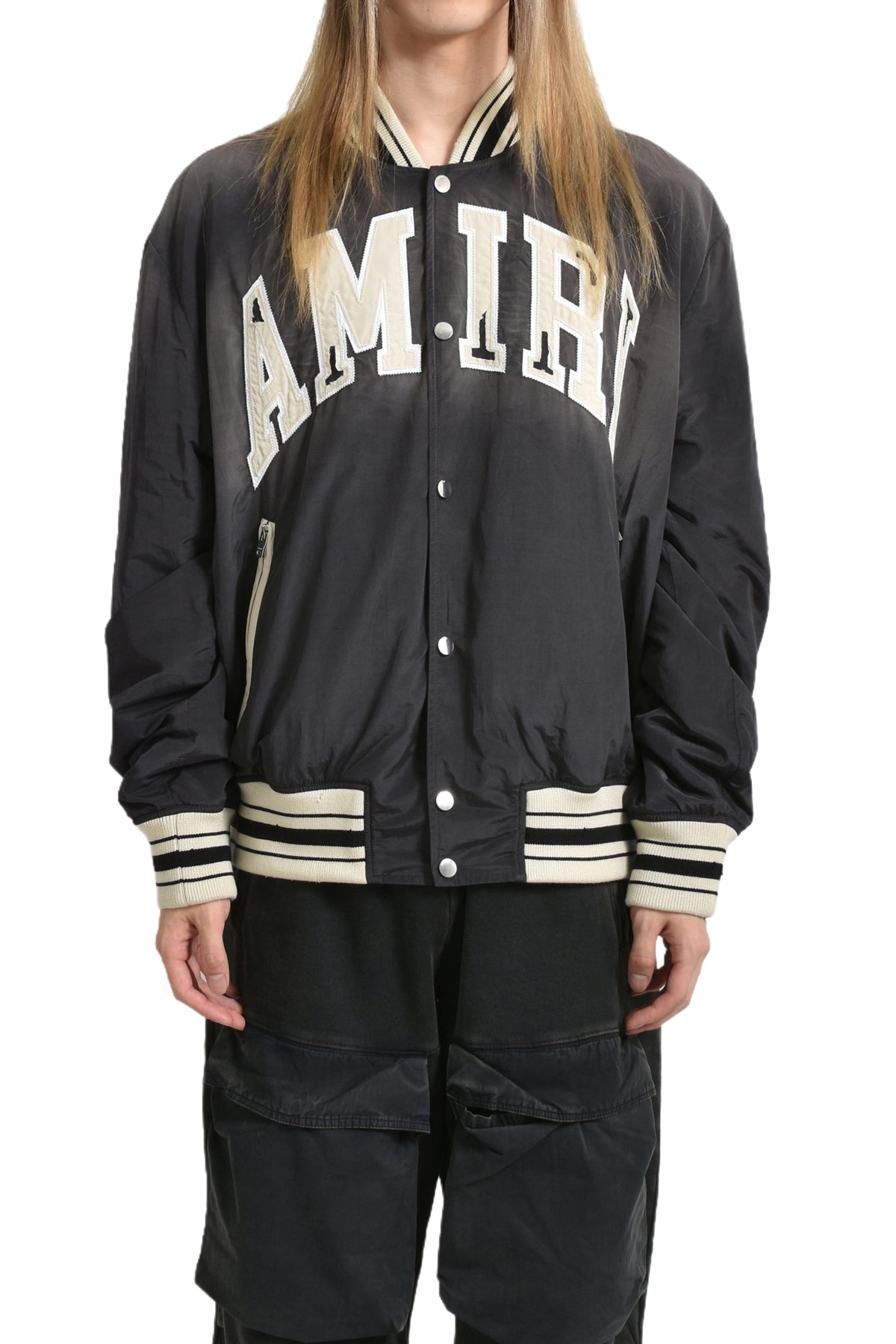 AMIRI SUN FADED BOMBER / BLK