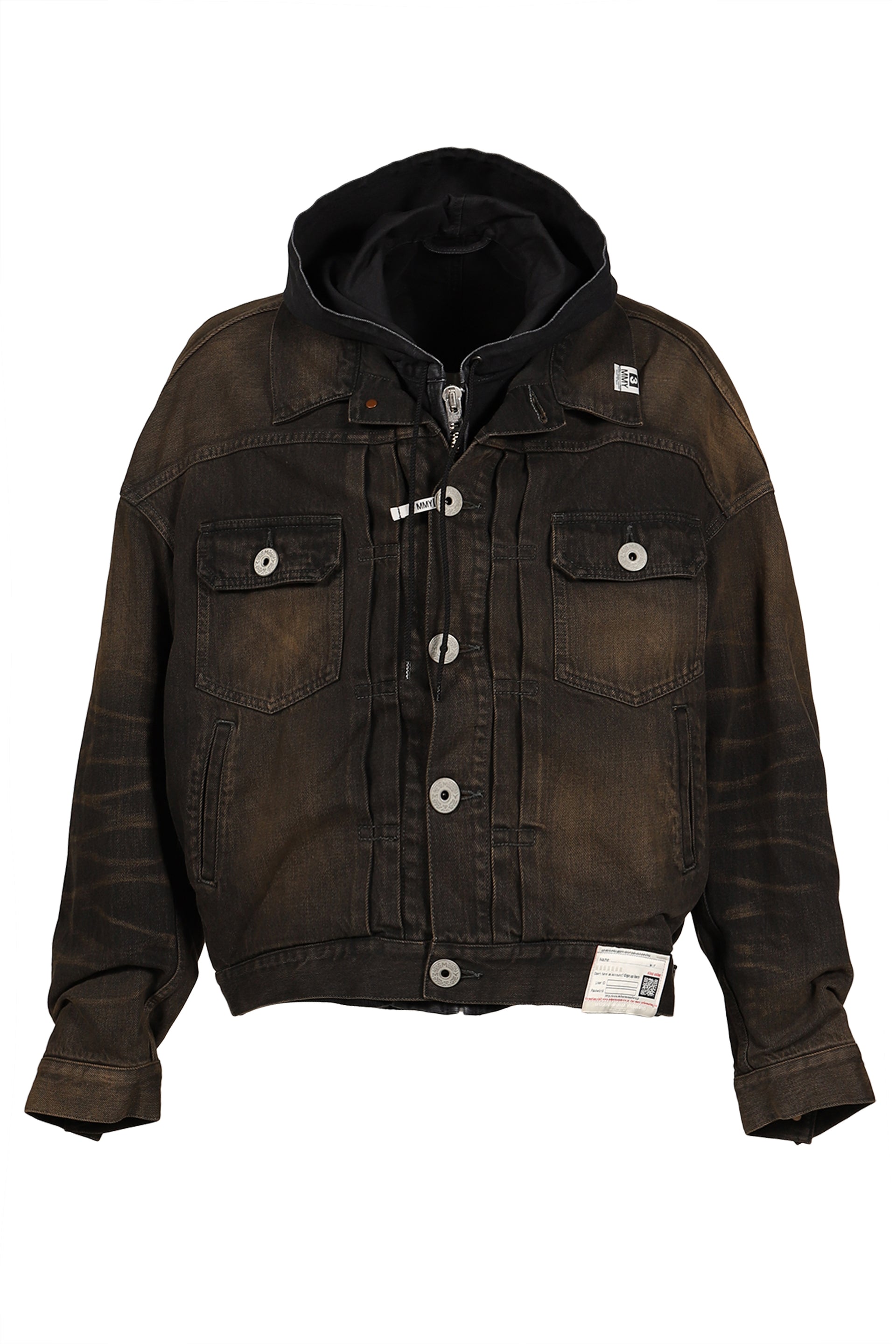 LAYERED DENIM JACKET / BLK