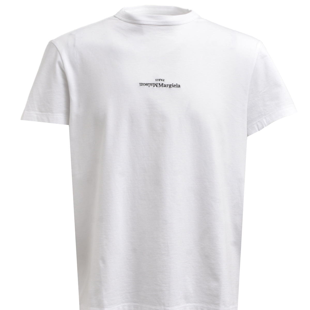 Maison Margiela メゾンマルジェラ SS26 T-SHIRT / WHT BLK EMBROIDERY 