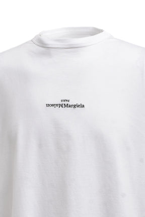 T-SHIRT / WHT BLK EMBROIDERY