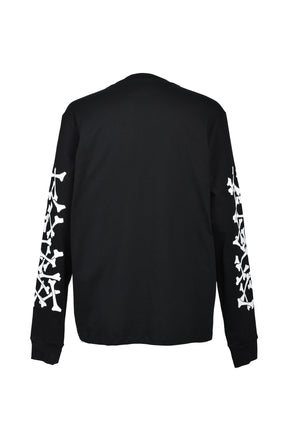 BONES STACKED L/S TEE / BLK