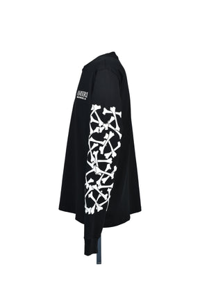 BONES STACKED L/S TEE / BLK