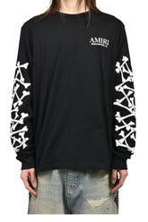 BONES STACKED L/S TEE / BLK