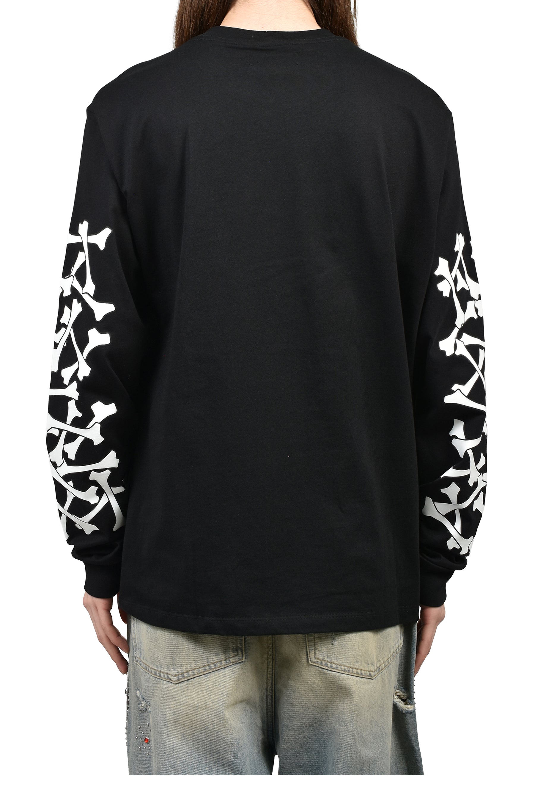 BONES STACKED L/S TEE / BLK