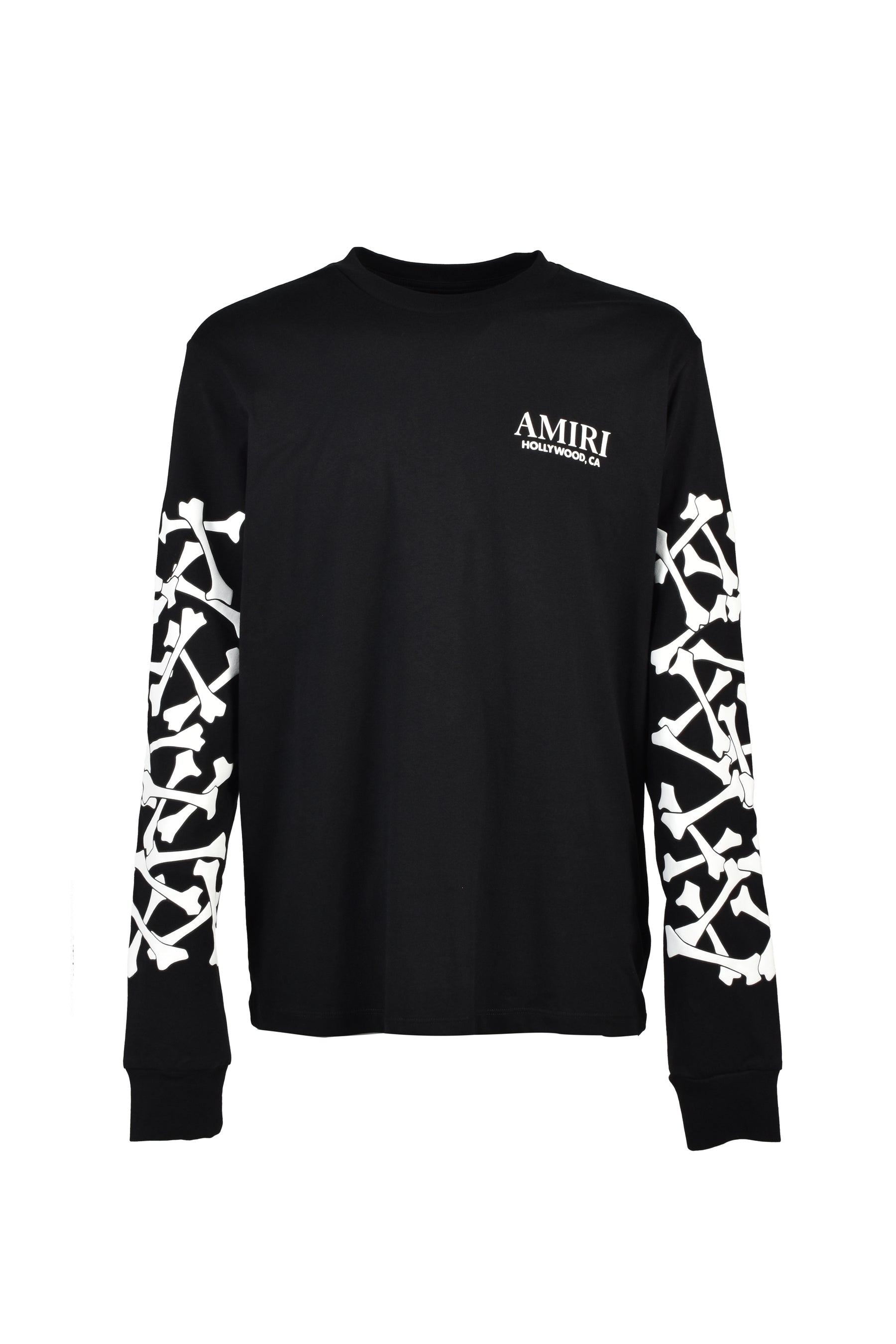 BONES STACKED L/S TEE / BLK