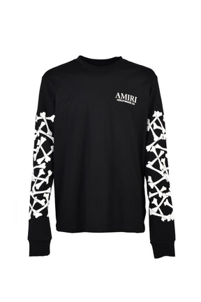 BONES STACKED L/S TEE / BLK