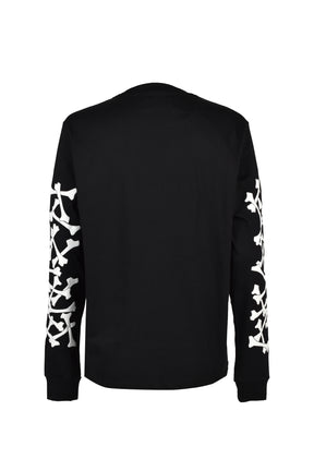 BONES STACKED L/S TEE / BLK