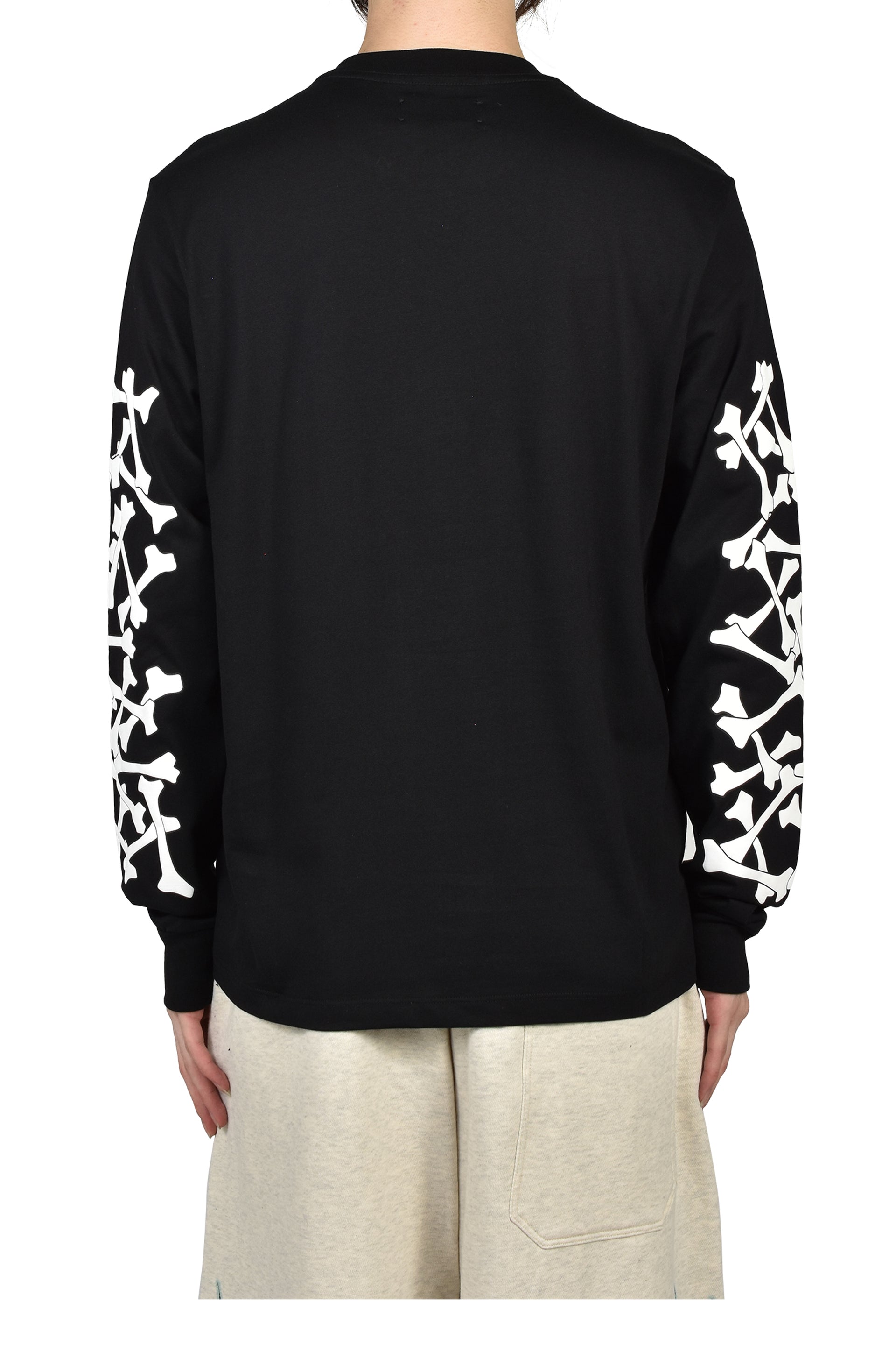 BONES STACKED L/S TEE / BLK