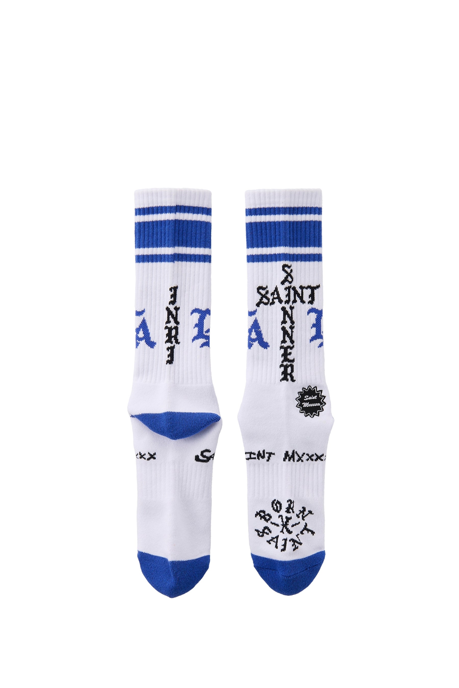 BR_SOCKS/ST SINNER / WHT BLU