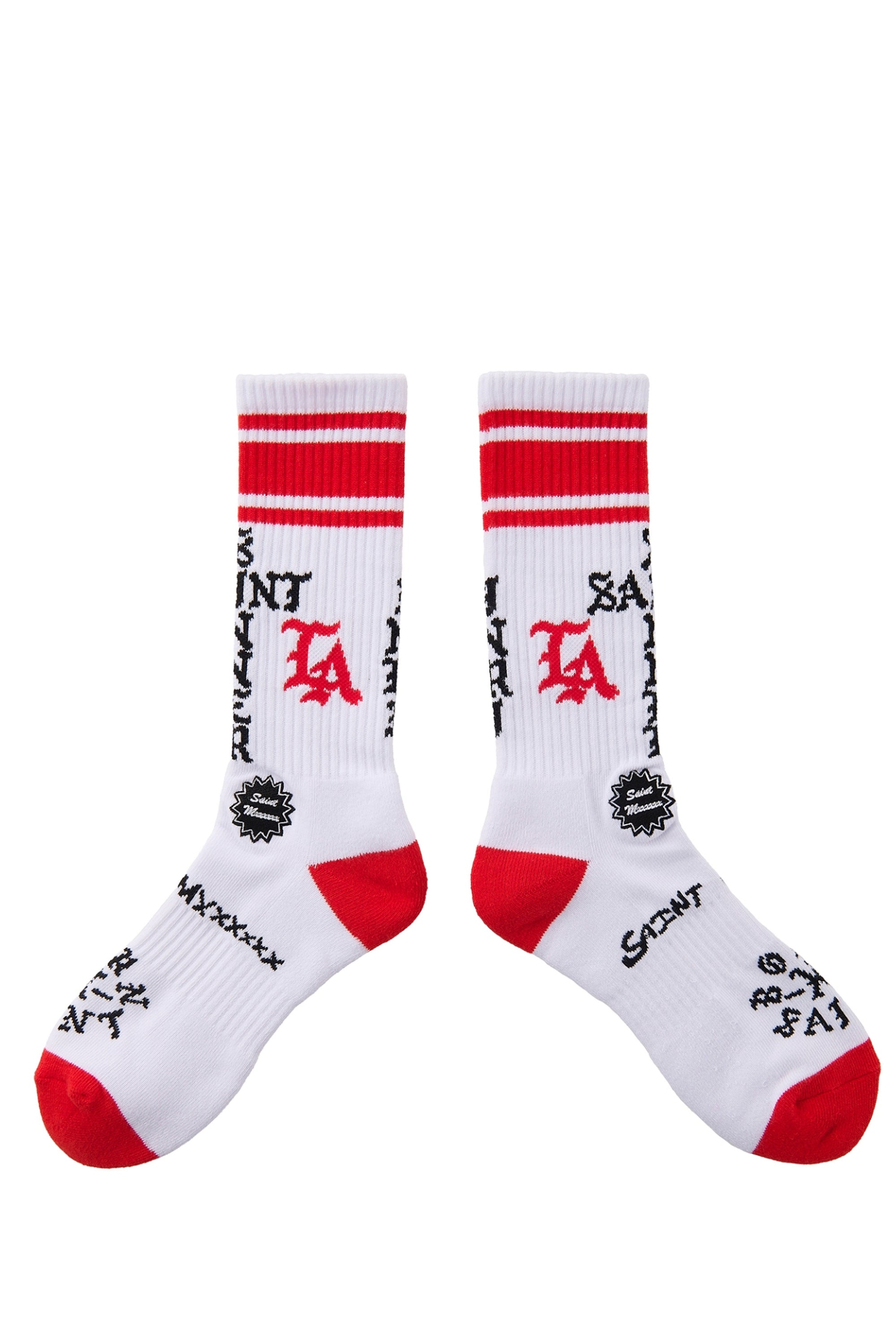 SAINT Mxxxxxx X BORNXRAISED セントマイケル ボーンレイズド FW24 BR_SOCKS/ST SINNER / WHT  RED - NUBIAN