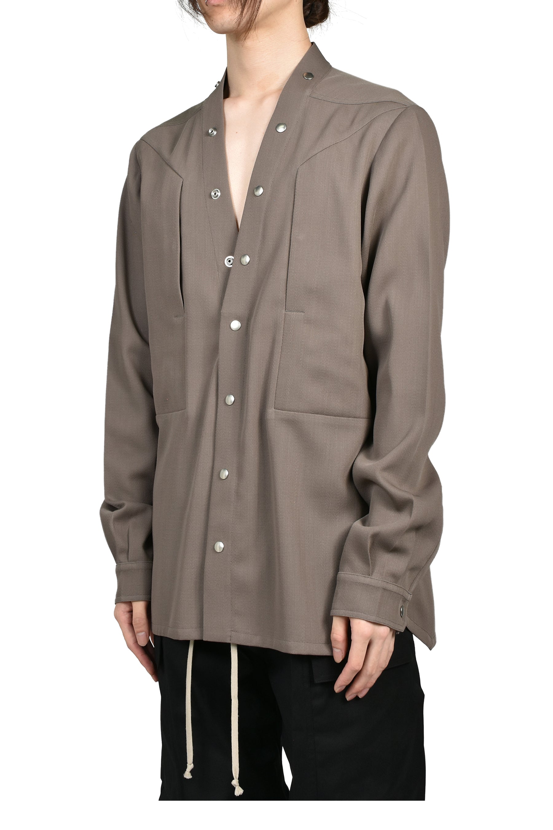Rick Owens リックオウエンス FW26 LARRY FOGPOCKET SHIRT / DUST