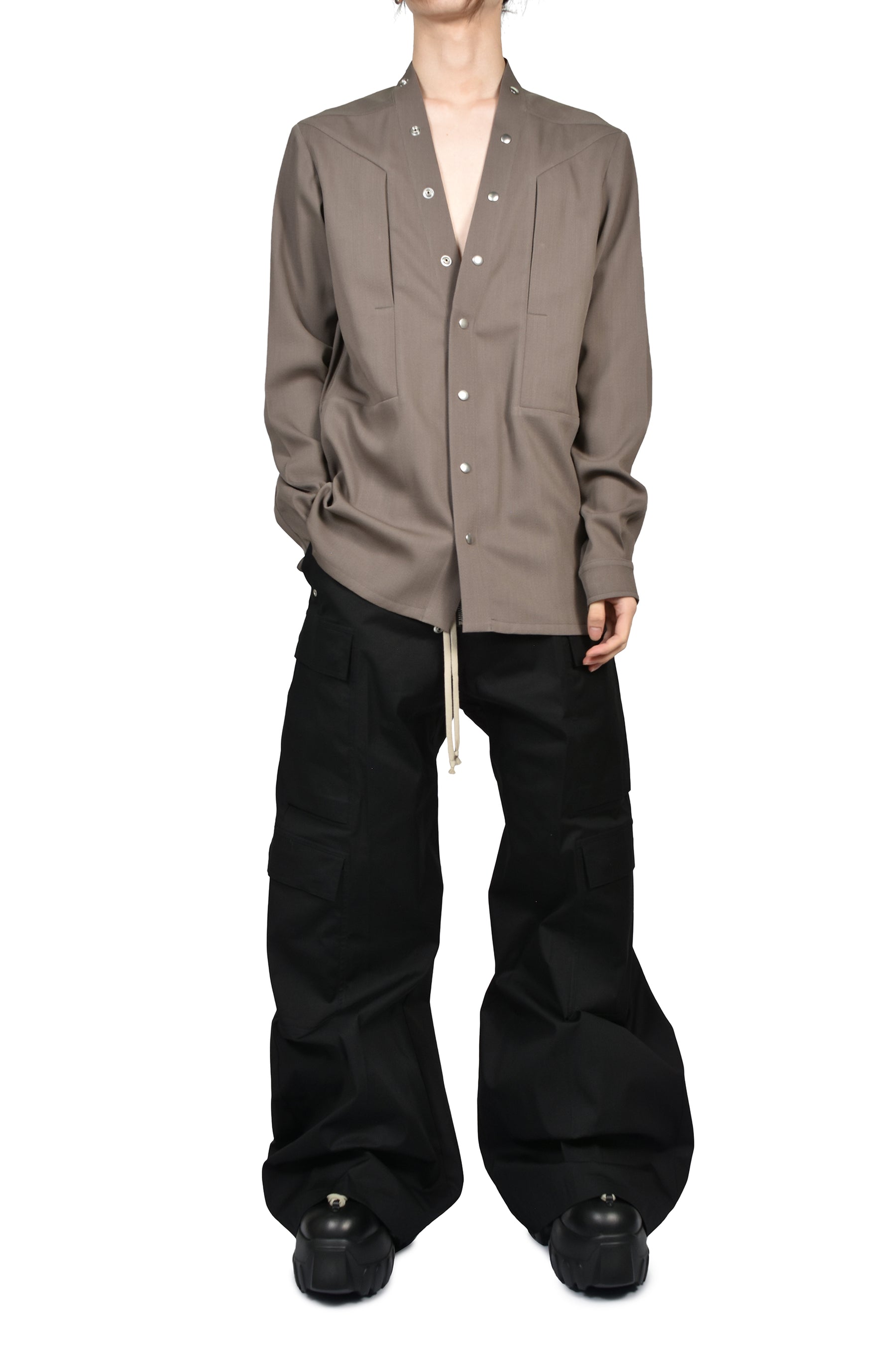 Rick Owens リックオウエンス FW26 LARRY FOGPOCKET SHIRT / DUST