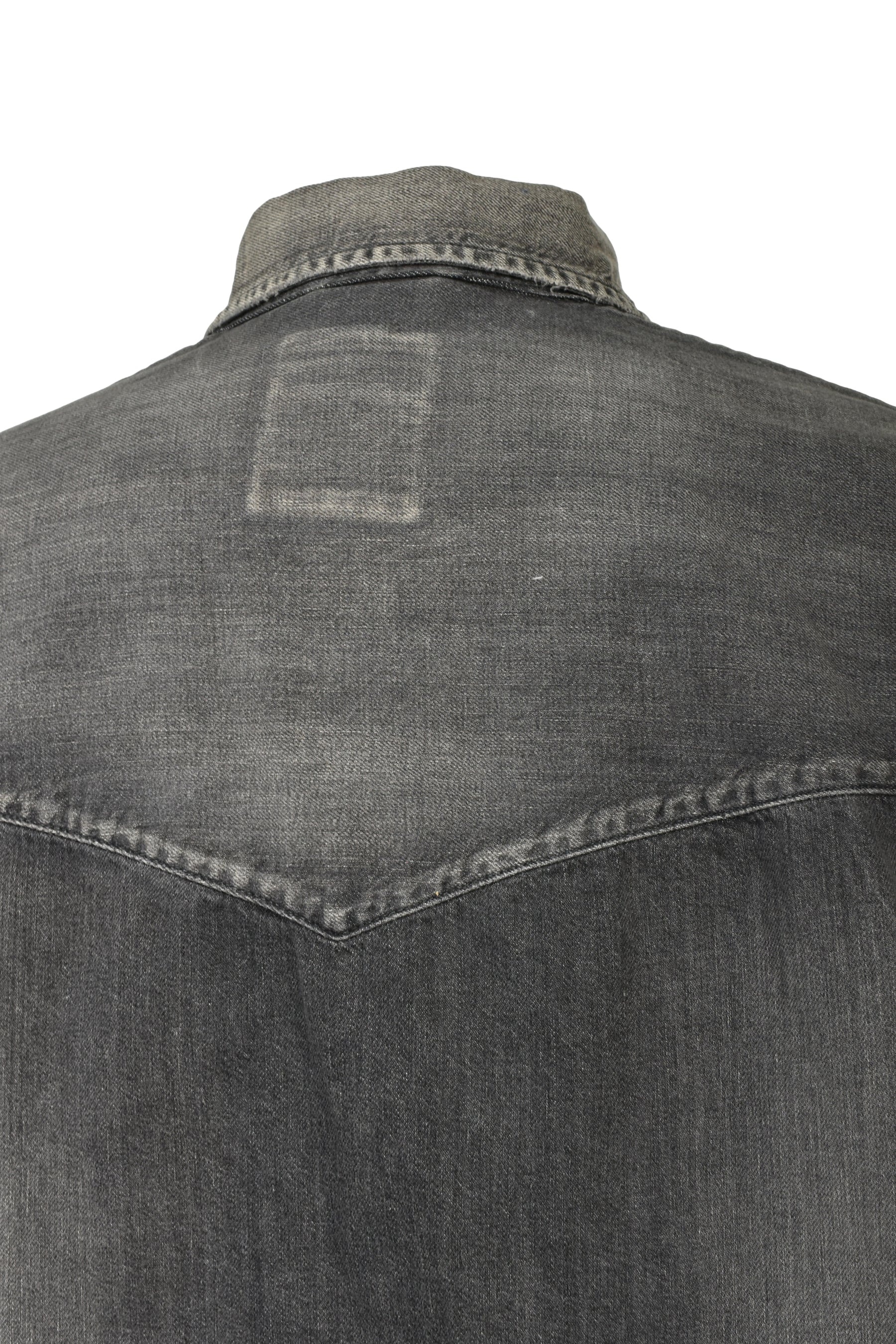 Maison MIHARA YASUHIRO DENIM SHIRTS W STICKER / BLK