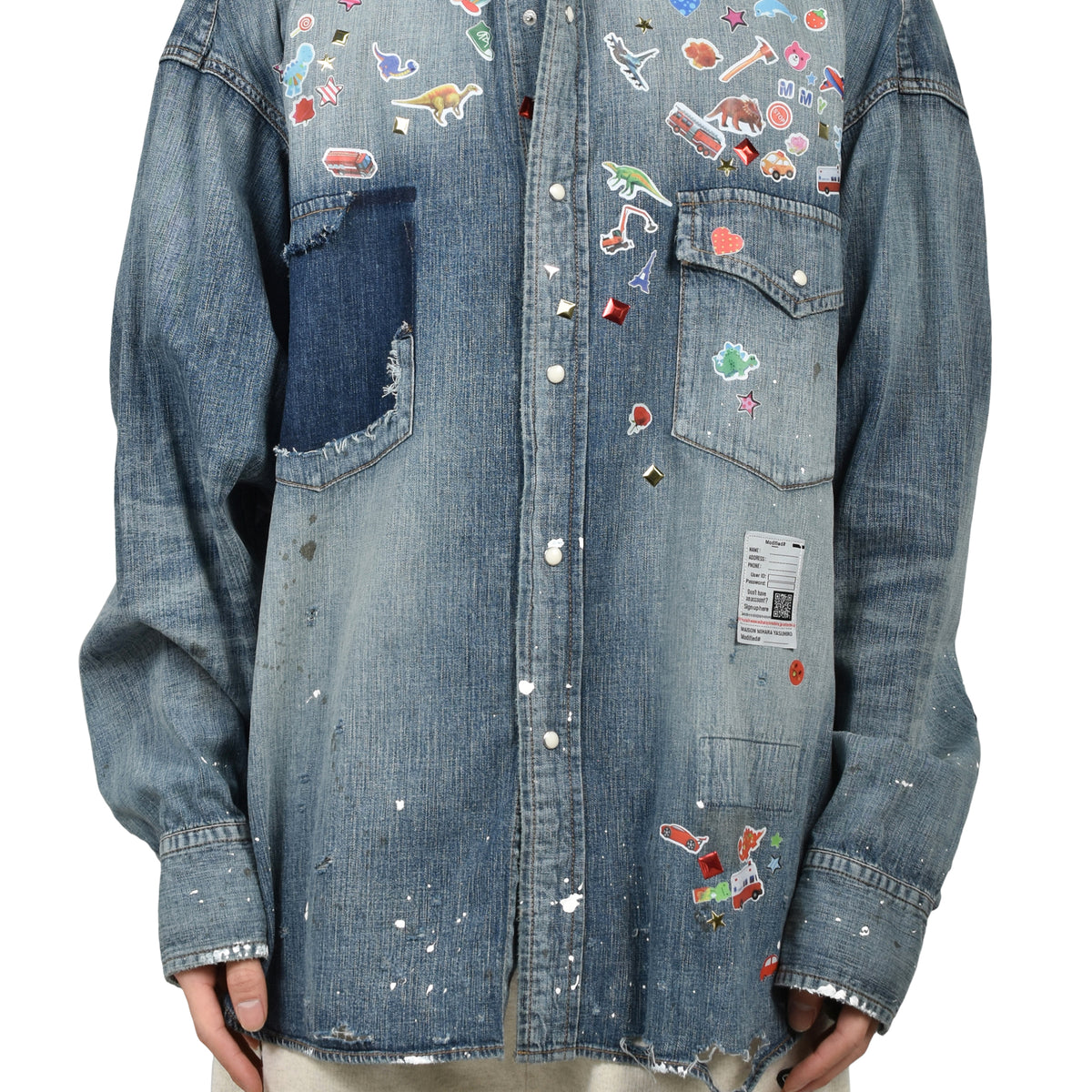 Maison MIHARA YASUHIRO メゾンミハラヤスヒロ DENIM SHIRTS W STICKER