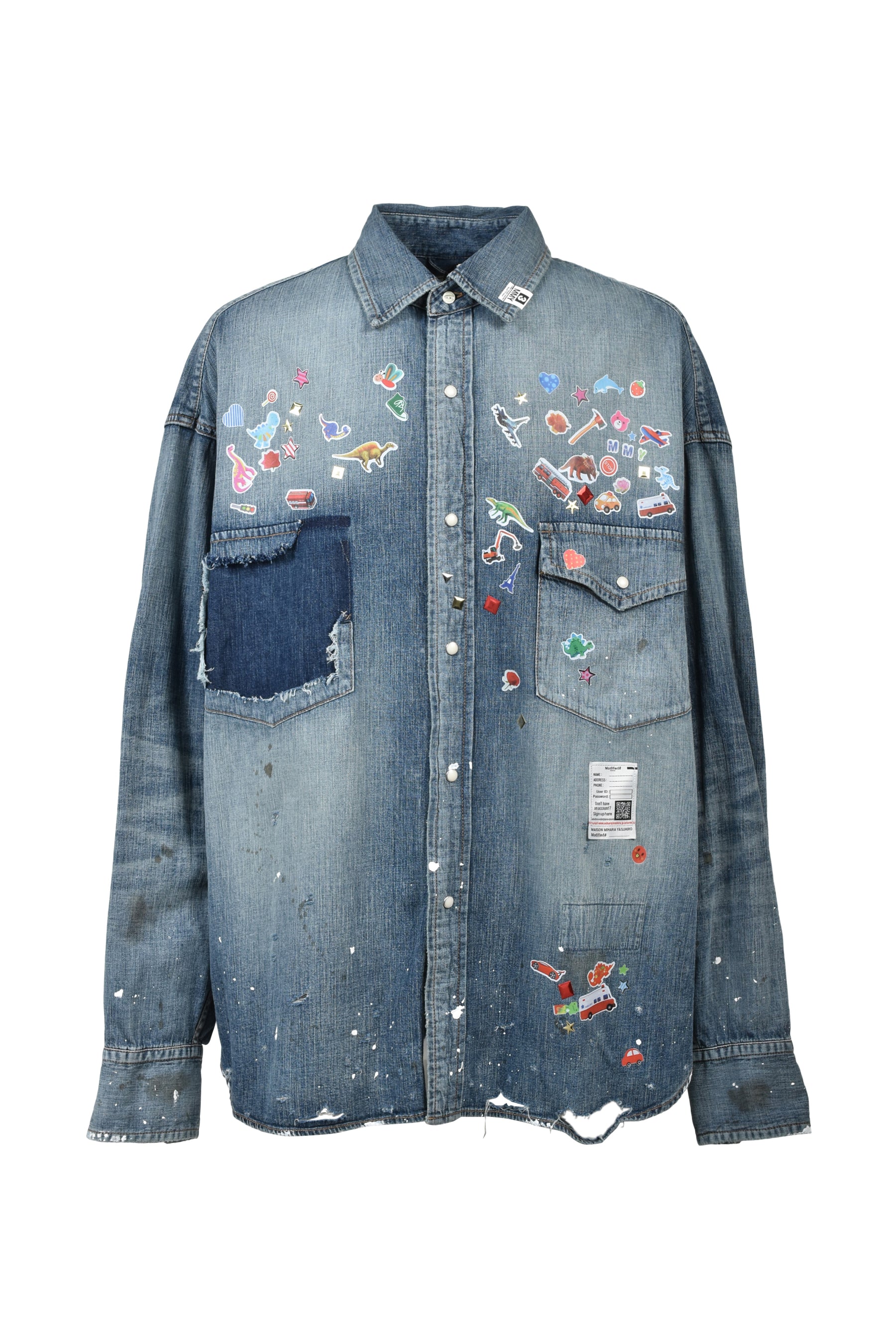 Maison MIHARA YASUHIRO DENIM SHIRTS W STICKER / IND