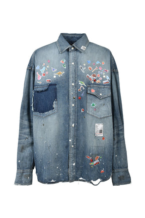 Maison MIHARA YASUHIRO DENIM SHIRTS W STICKER / IND
