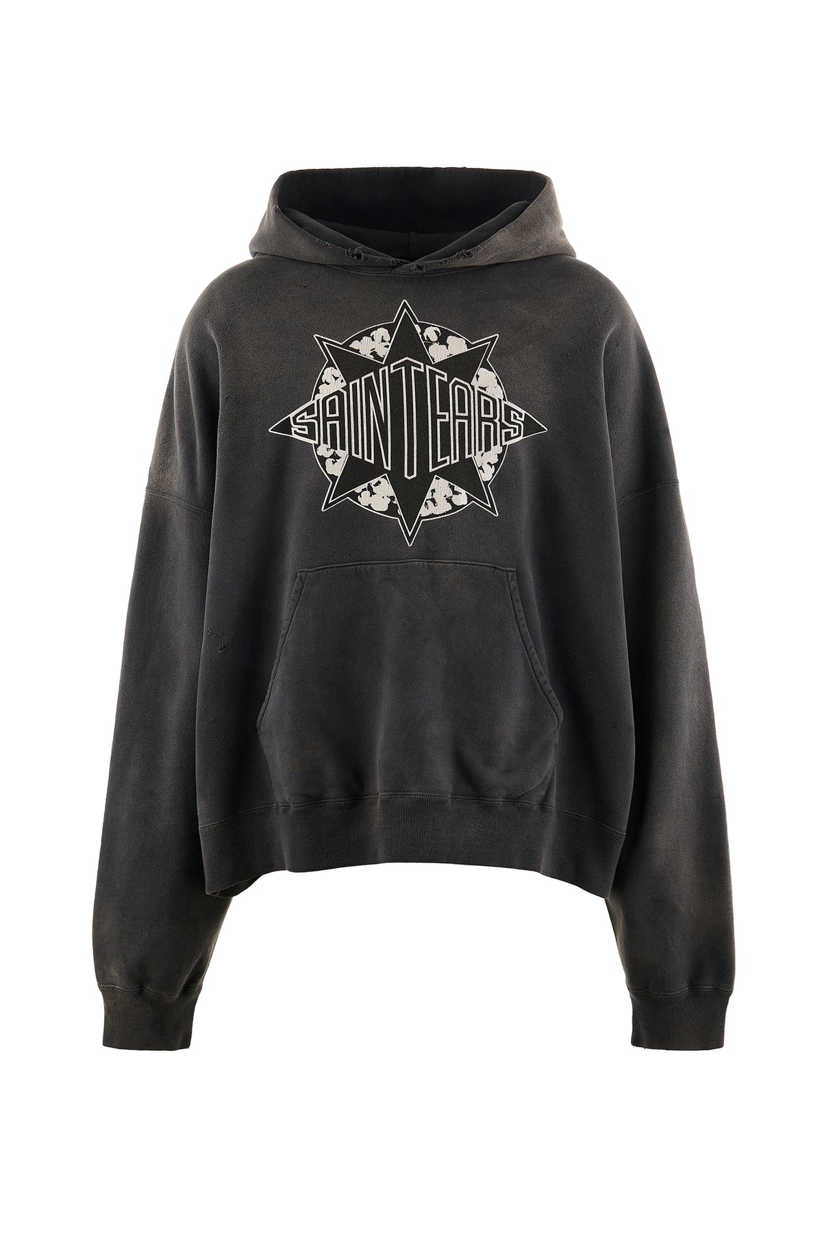 DT_HOODIE/ST TEARS / BLK