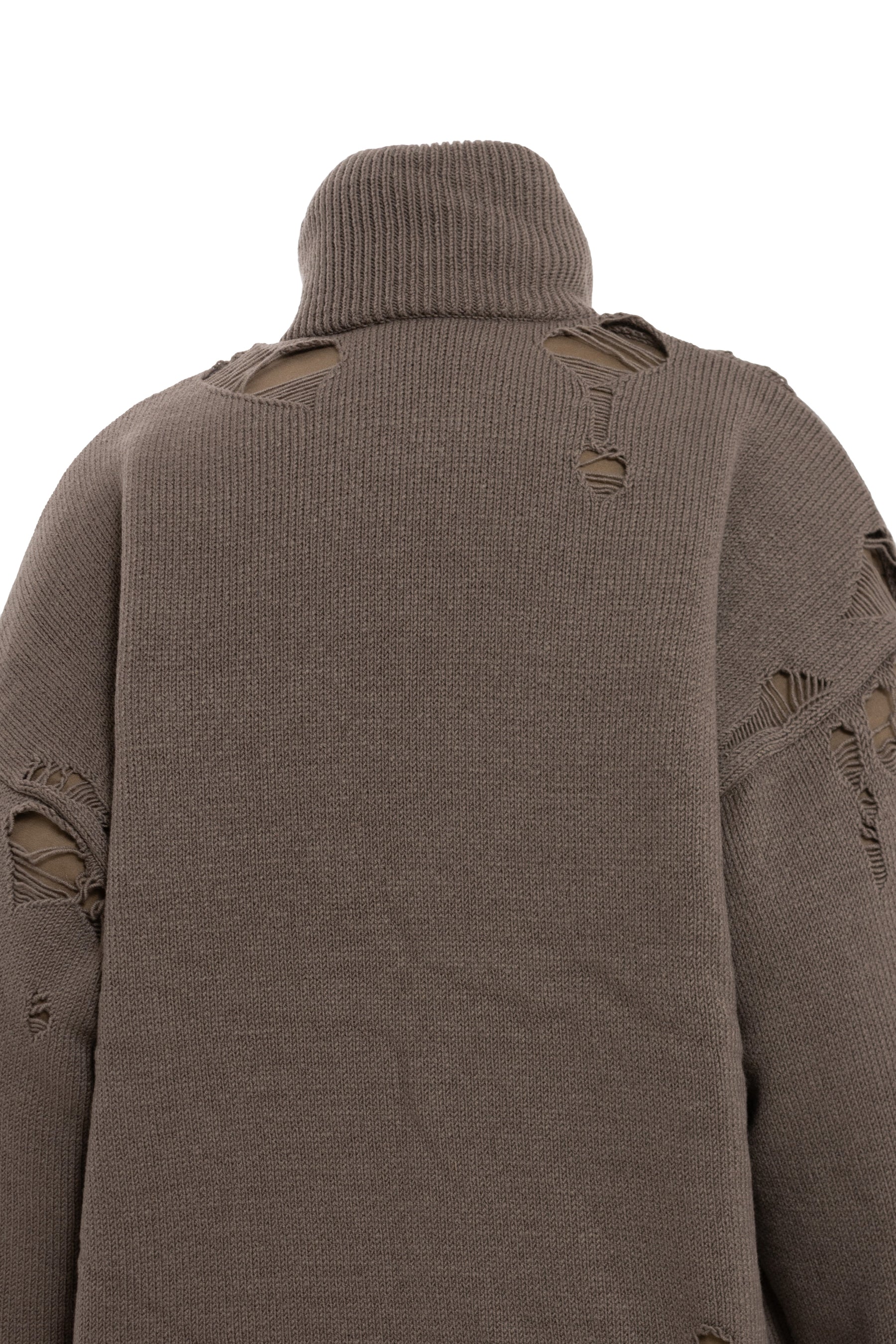 Maison Mihara Yasuhiro FW23 PADDED ZIP KNIT CD / BRW -NUBIAN