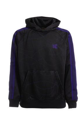 TRACK HOODY - POLY SMOOTH / PRINTED / BLK