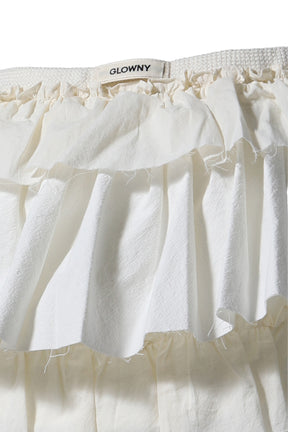 GIRLFRIEND RUFFLE MINI SKIRT / NATURAL