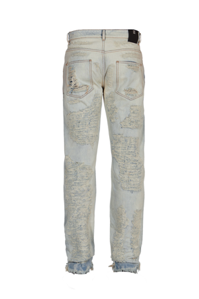 DESTROYED EMBROIDERY JEAN / L.BLU