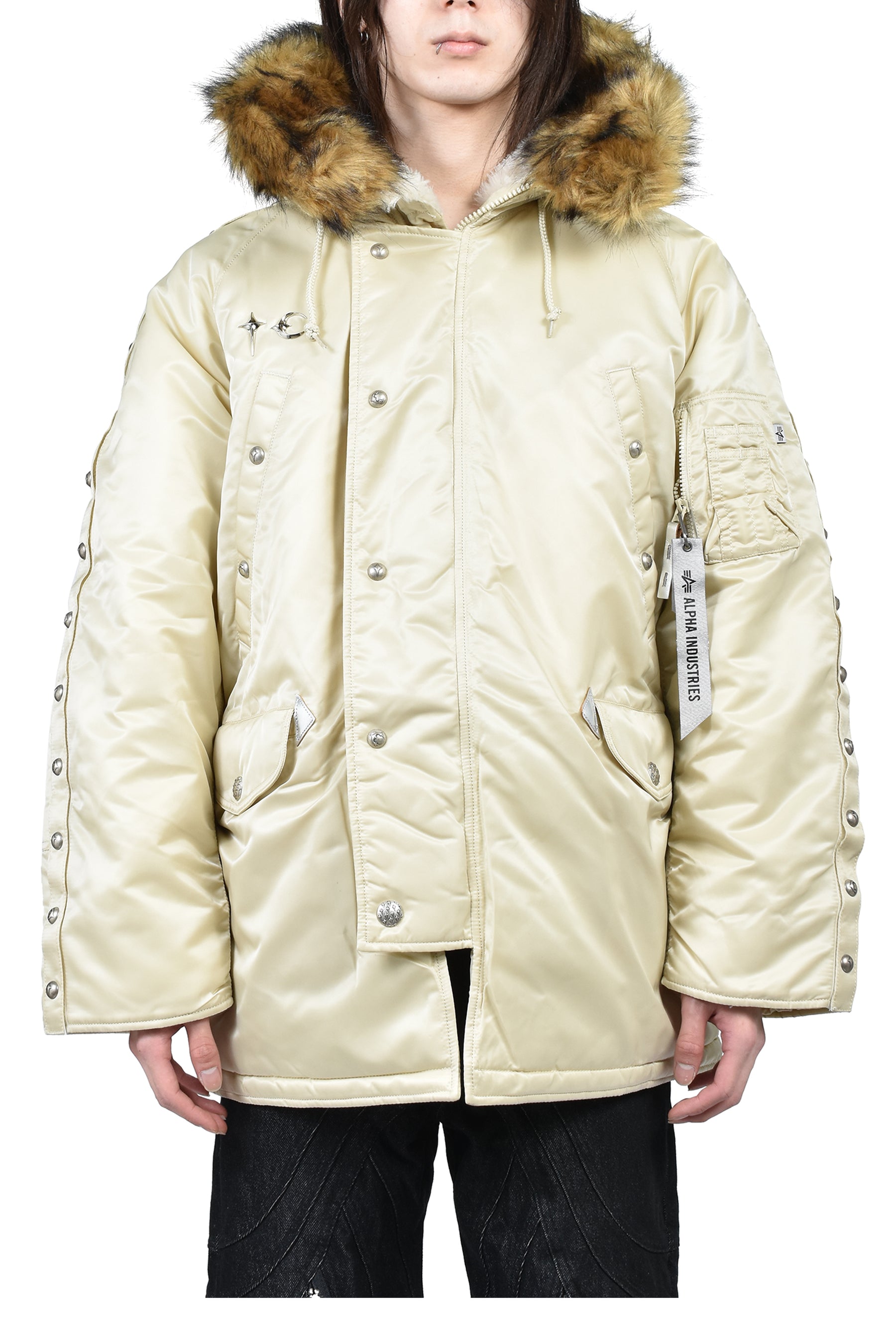 AI N-3B PARKA (DETACHABLE RIVET VELCRO) / VTG WHT