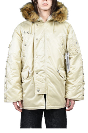 AI N-3B PARKA (DETACHABLE RIVET VELCRO) / VTG WHT